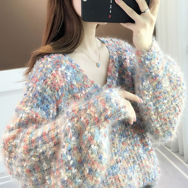 Damen Pullover im lässigen Strickstil Amawinc