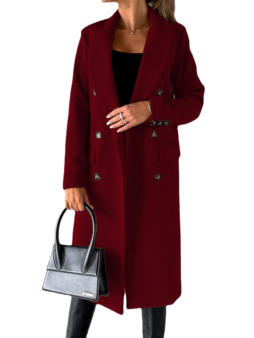 Damen Eleganter und zeitloser Trenchcoat mit doppelter Knopfleiste und praktischen Taschen Amawinc