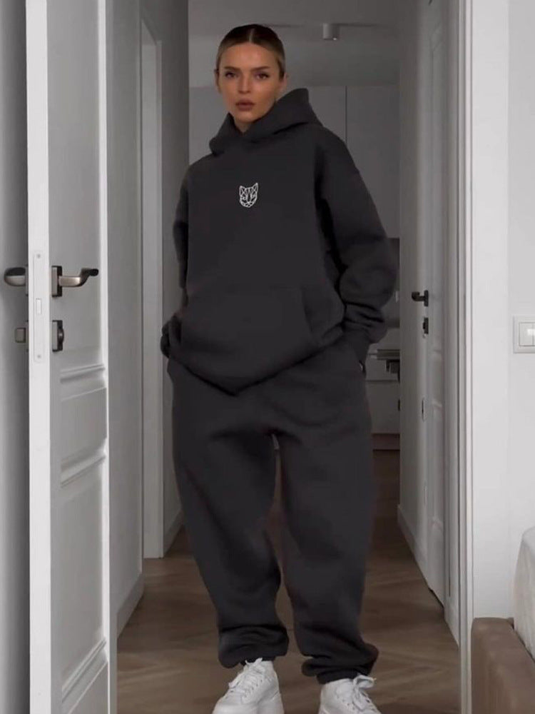 Damen Oversized Hoodie mit lässigen Hosen Amawinc