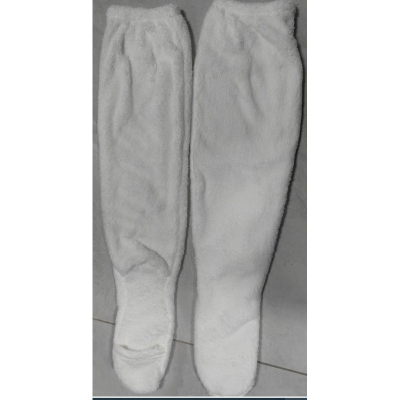 Damen Kuschelige Overknee-Socken aus weichem Fleece Amawinc