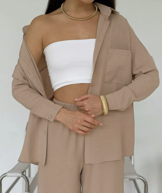 Damen lässige Bluse im Oversized-Stil mit Taschen Amawinc