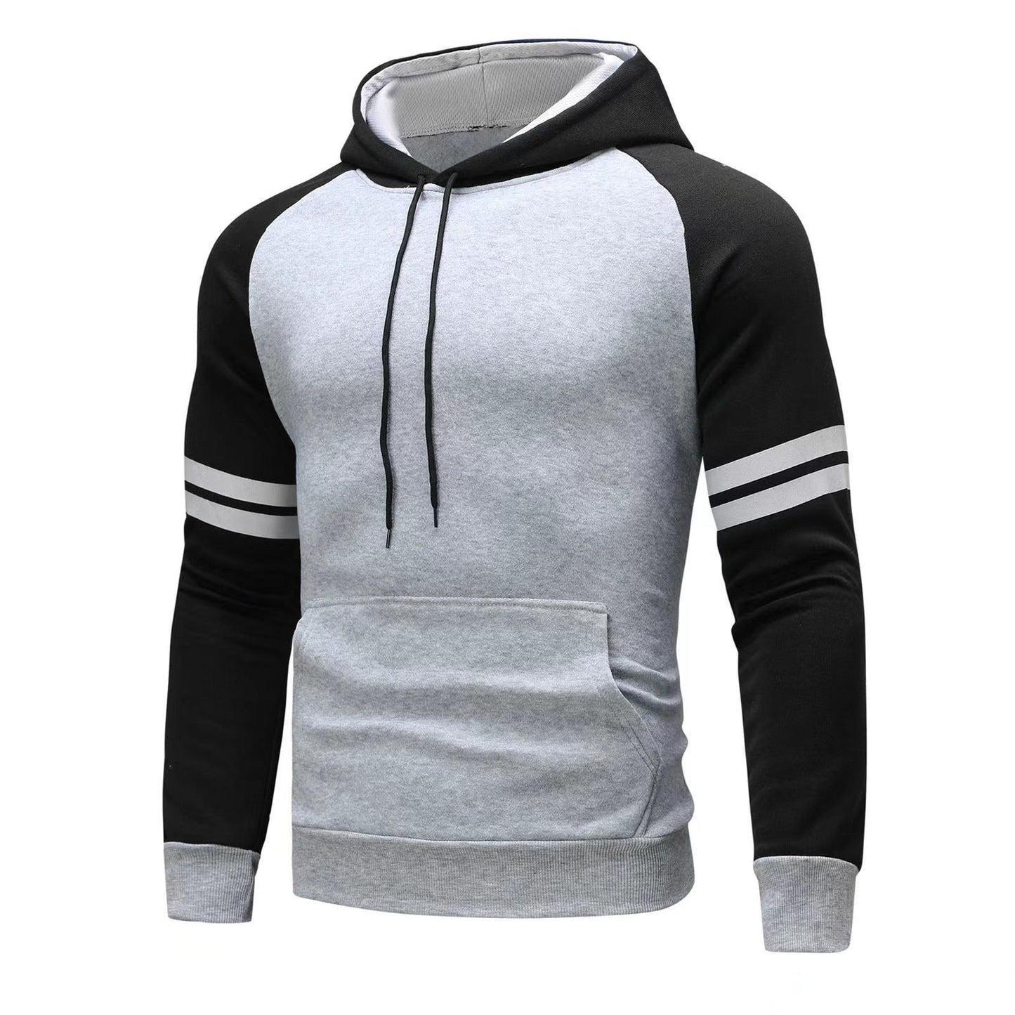 Sweat À Capuche Pour Homme Pull Raglan Manches Regular En Mélange De Coton Athleisure Pour Le Quotidien