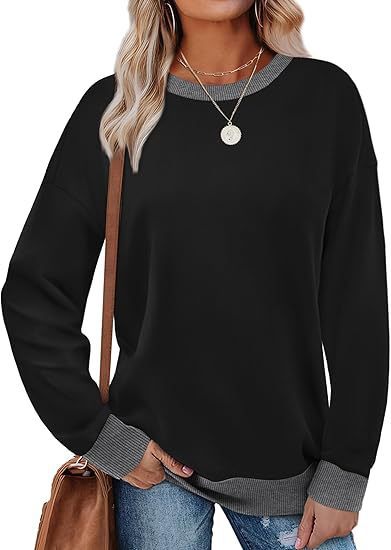 Damen bequemer Sweatshirt mit Raglanärmeln und dekorativem Kragen Amawinc
