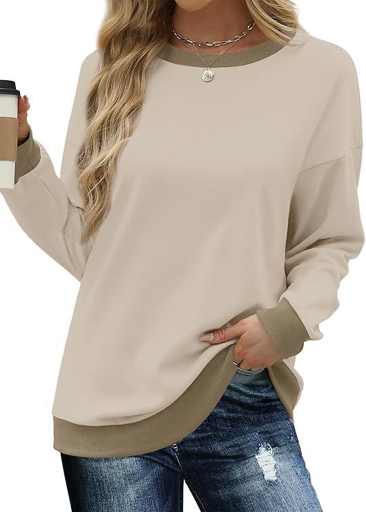 Damen bequemer Sweatshirt mit Raglanärmeln und dekorativem Kragen Amawinc