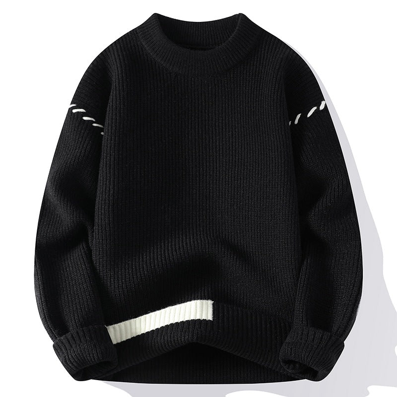 Damen Grober Strickpullover mit innovativem Design und dekorativen Details Amawinc