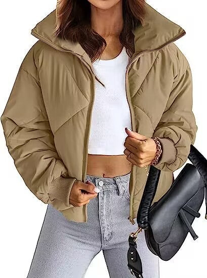 Damen Wärmeisolierte Steppjacke mit hohem Kragen und elastischen Bündchen Amawinc