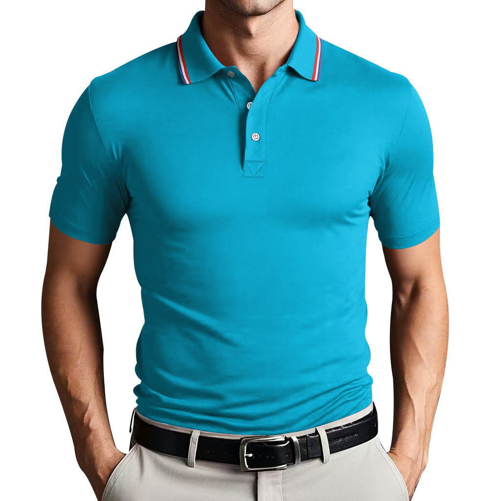 Amawinc Polo Unisexe Style Nordique Slim Fit Respirant Léger Manches Courtes Décontracté