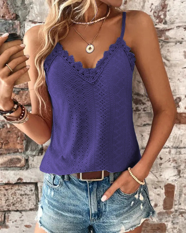 Damen Spitzenelemente Top Amawinc