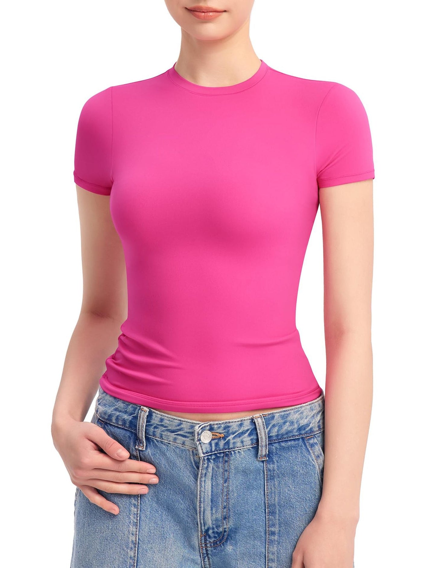 Damen Figurbetontes T-Shirt Amawinc