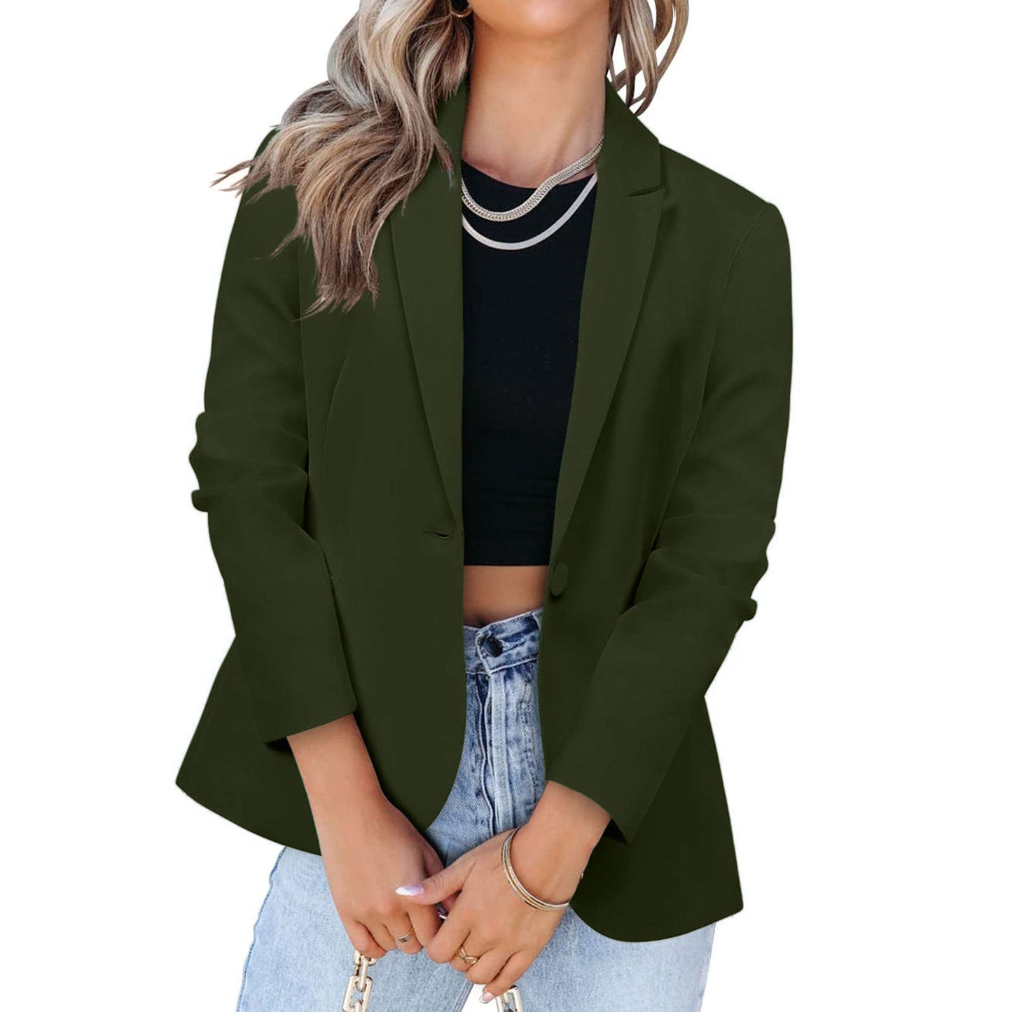 Damen Eleganter Blazer mit modernem Schnitt und praktischen Taschen Amawinc