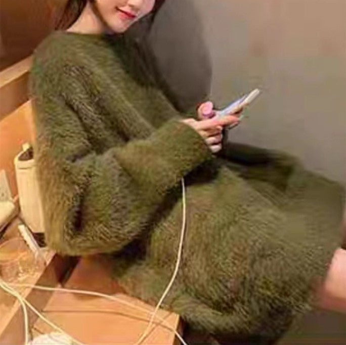 Damen weicher Strickpullover im lässigen Oversized-Stil Amawinc