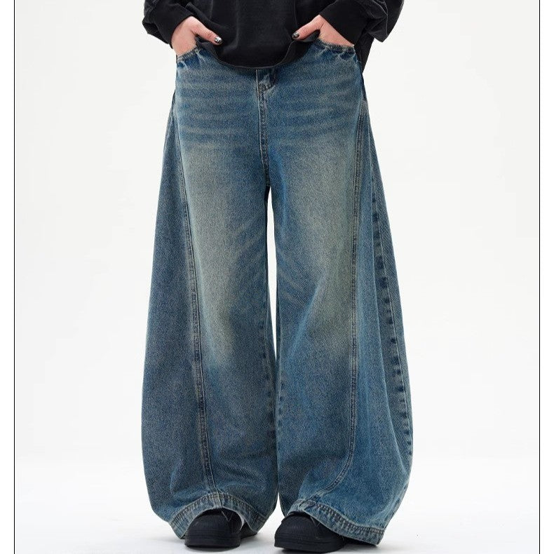 Damen Weit geschnittene Jeanshose Amawinc