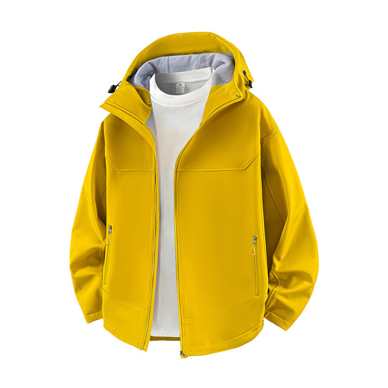 Damen Modische Übergangsjacke mit hohem Kragen und funktionalen Reißverschlusstaschen Amawinc