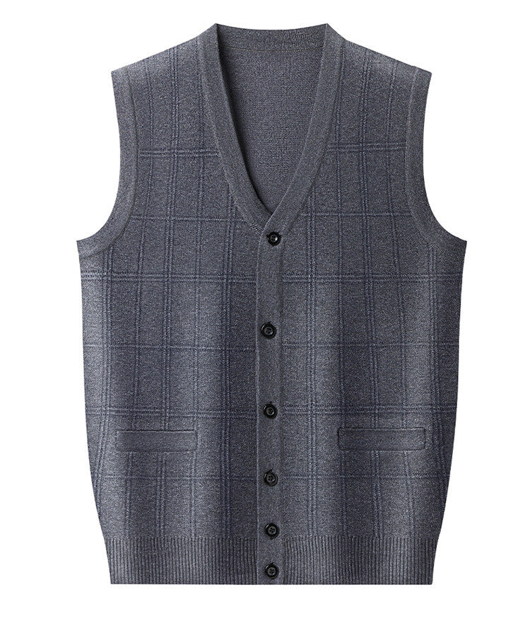 Damen Weste mit Karomuster und Knopfleiste Amawinc