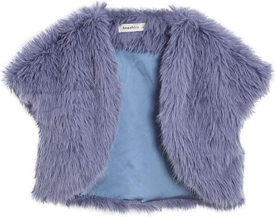 Damen Flauschige Kunstpelzweste im offenen Design Amawinc