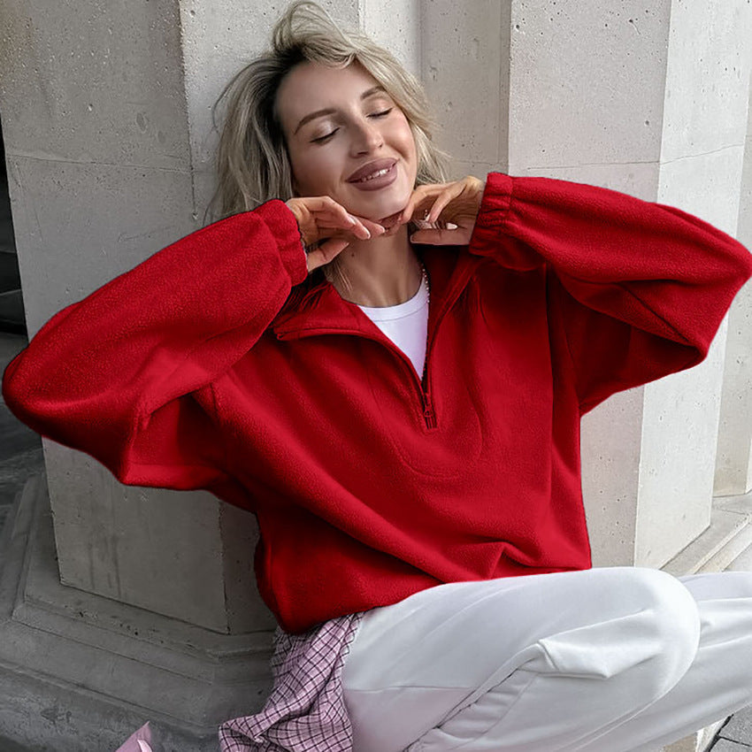 Damen Fleece Pullover Amawinc