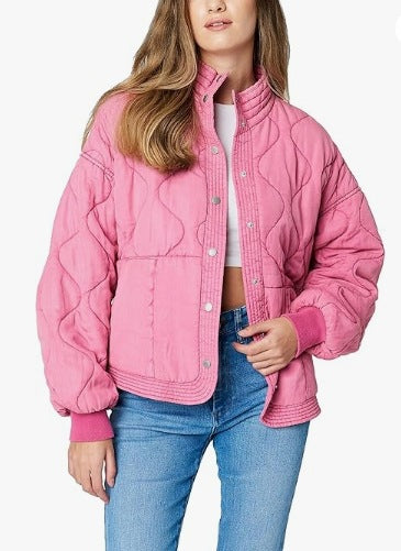 Damen modische Steppjacke mit hohem Kragen Amawinc