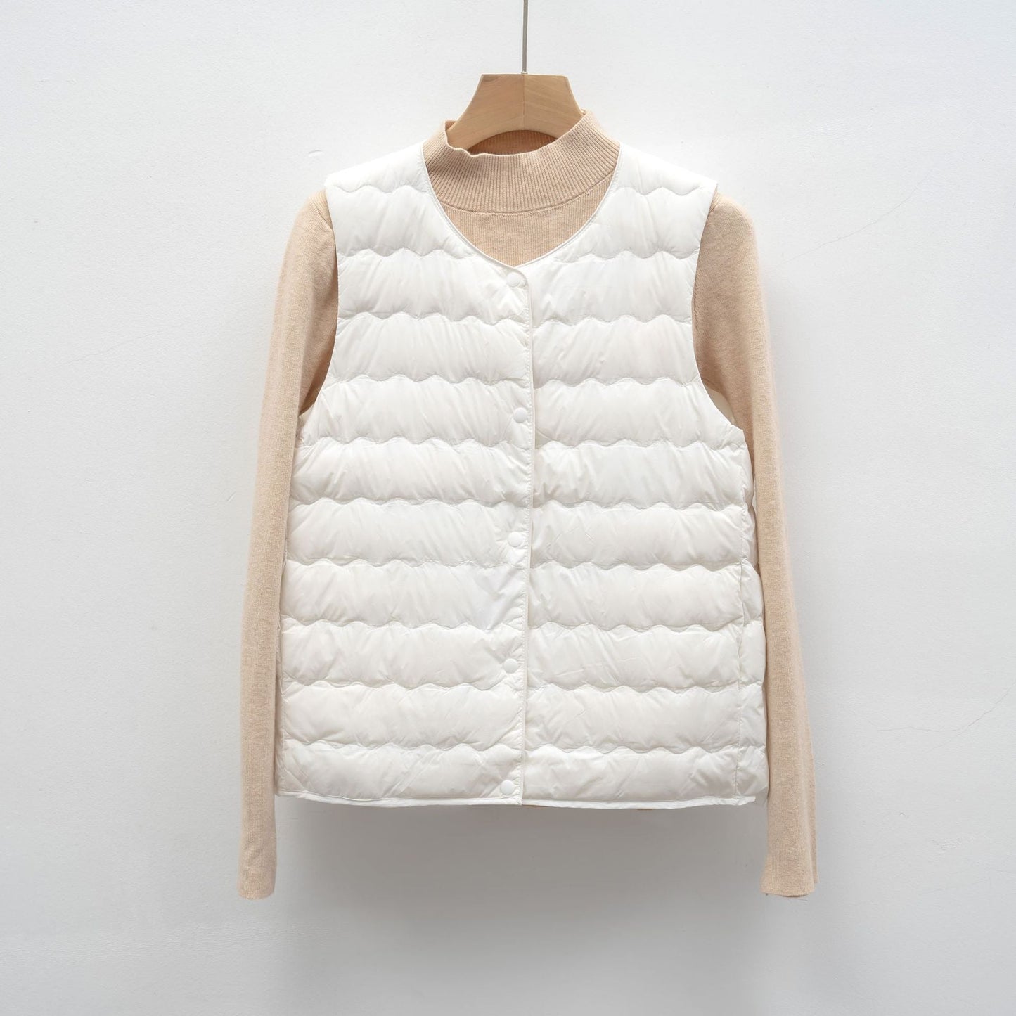 Damen leichte gestepptes Weste mit elastischen Einsätzen Amawinc