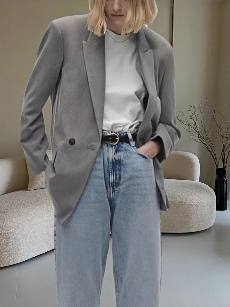 Damen Modischer und eleganter Oversized Blazer Amawinc