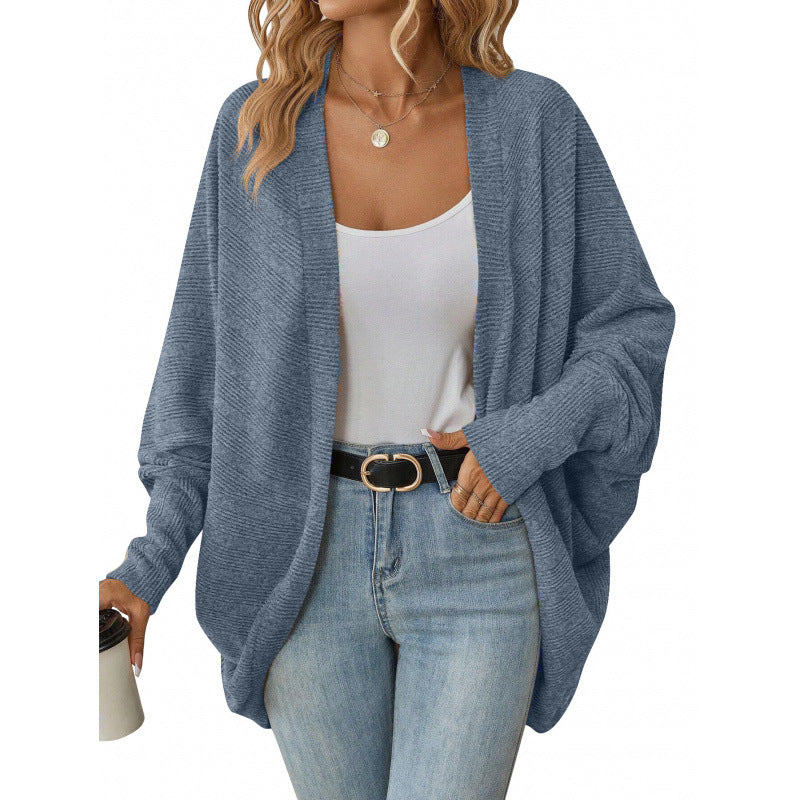 Damen lässige Strickjacke mit oversized Schnitt und lässigen Ärmeln Amawinc