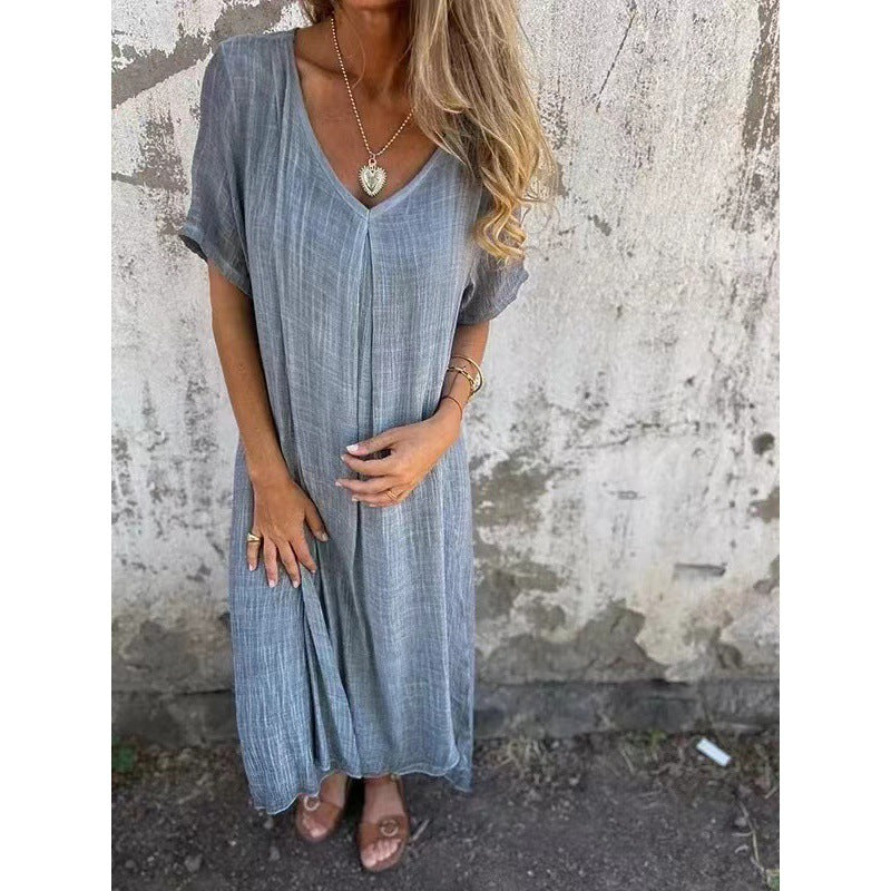 Elegantes Midikleid von Fudus mit V-Ausschnitt