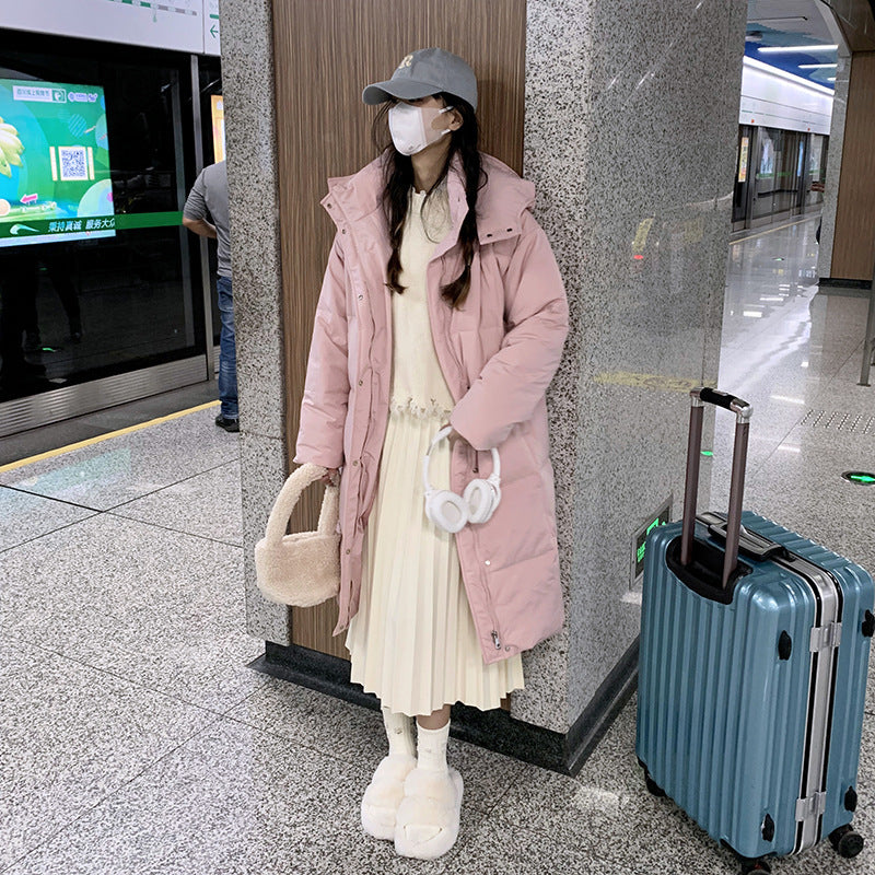 Damen Langer Steppmantel mit praktischen Taschen Amawinc