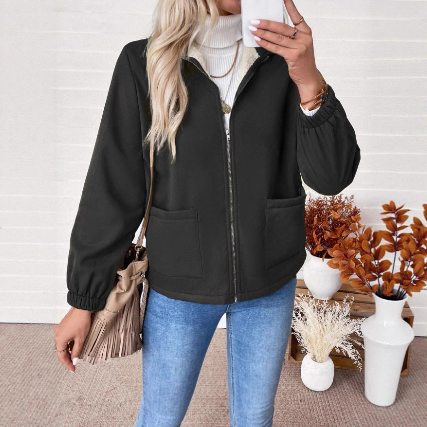 Damen Casual Steppjacke mit hohem Kragen von Amawinc