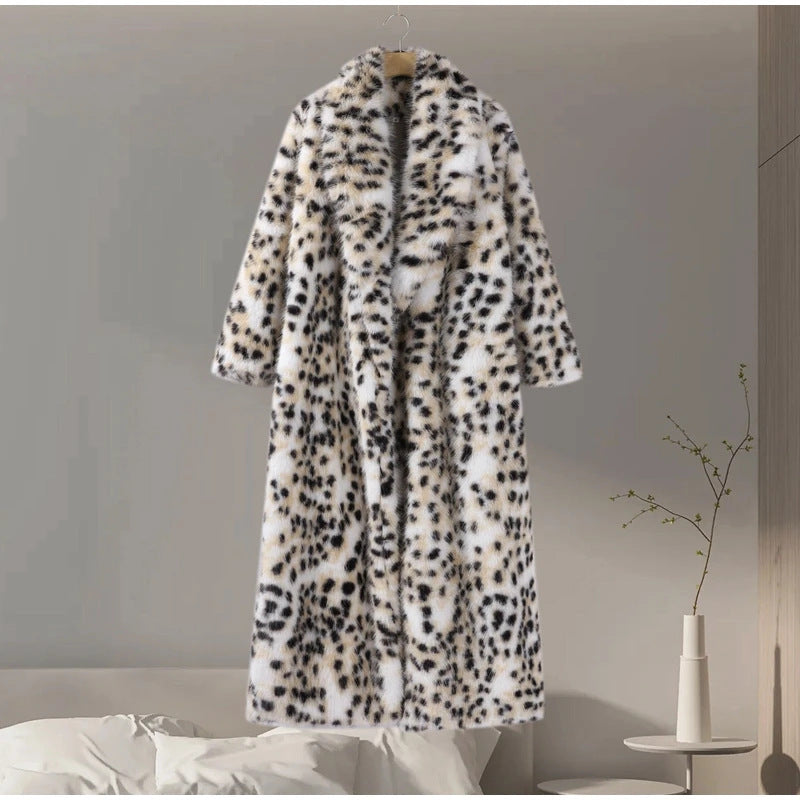 Damen modischer Kunstpelzmantel Amawinc