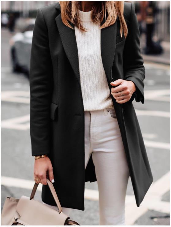 Damen eleganter taillierter Übergangsblazer Amawinc