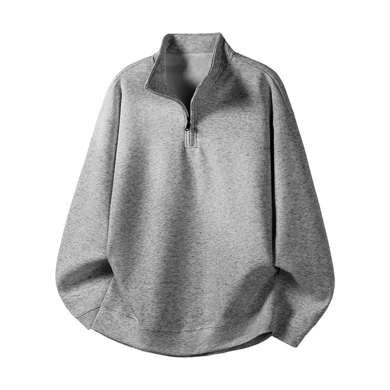 Damen Oversized Fleecepullover mit halb offenem Kragen Amawinc