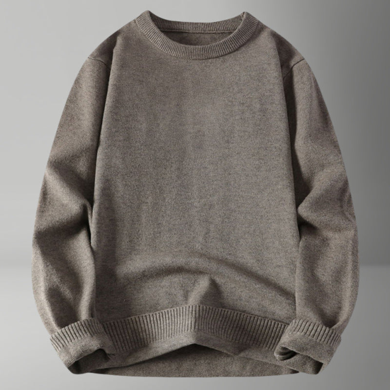 Damen bequemer und eleganter Rundhalsausschnitt Pullover Amawinc