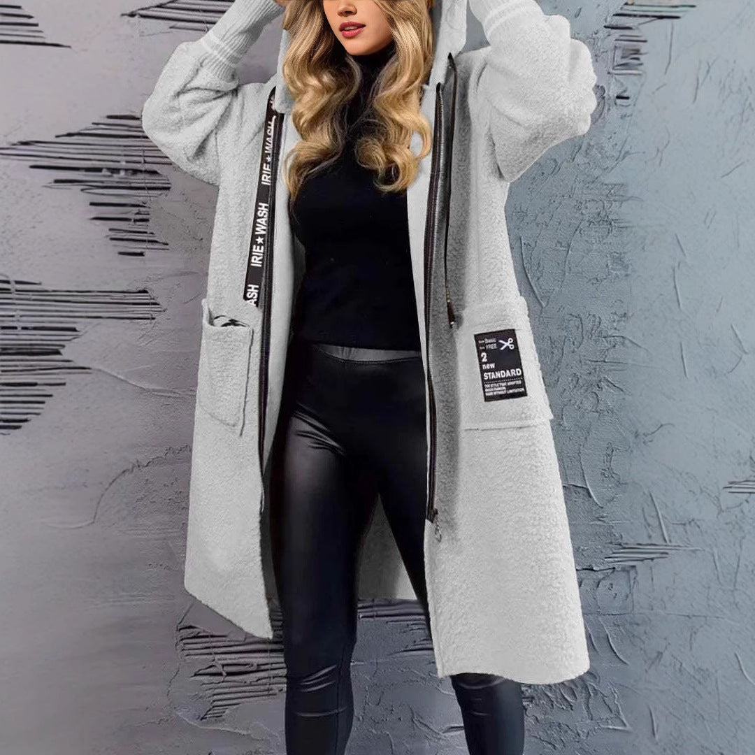 Damen Kuschelige Teddyjacke mit praktischen Taschen Amawinc