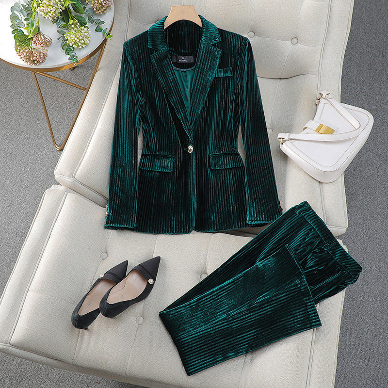 Grace Ensemble Tailleur Décontracté Pour Femme Avec Veste Longue Chic Pour Bureau Réunions