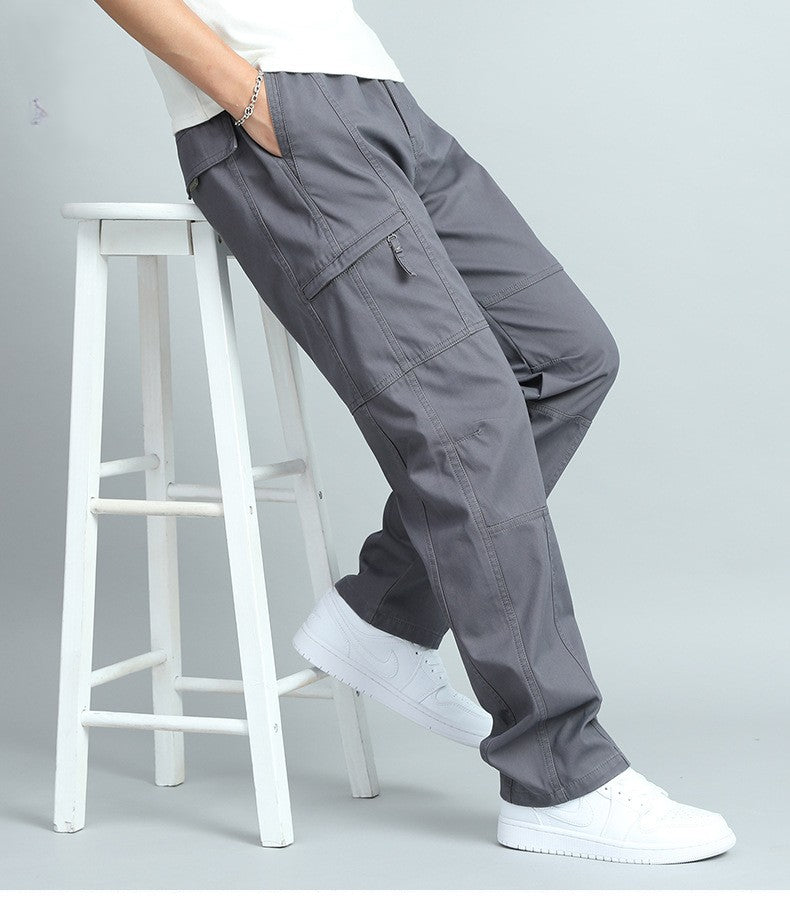 Pantalon Cargo Hudson En Coton Respirant Coupe Décontractée Renforts Durables Tons Unis Polyvalent Pour Travail