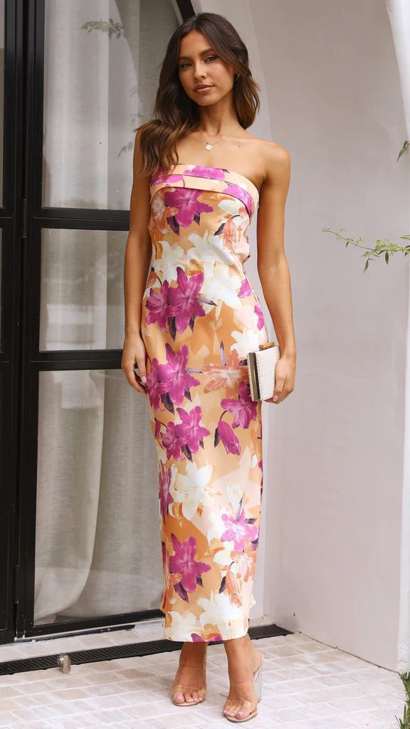 Robe Maxi Satin Sans Bretelles Pour Femme Coupe Slim Élégante Pour Soirée Gala Mariage Événement Chic