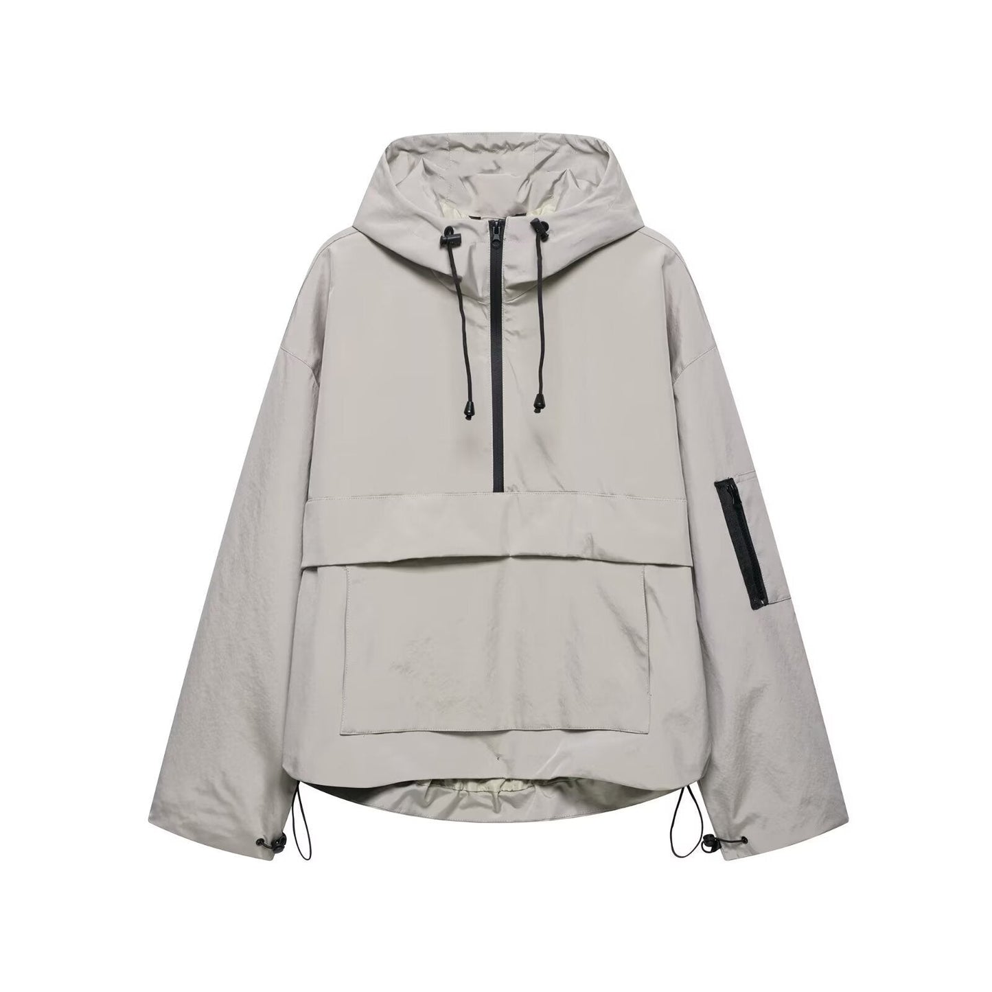 Damen leichte Anorakjacke mit praktischen Taschen Amawinc