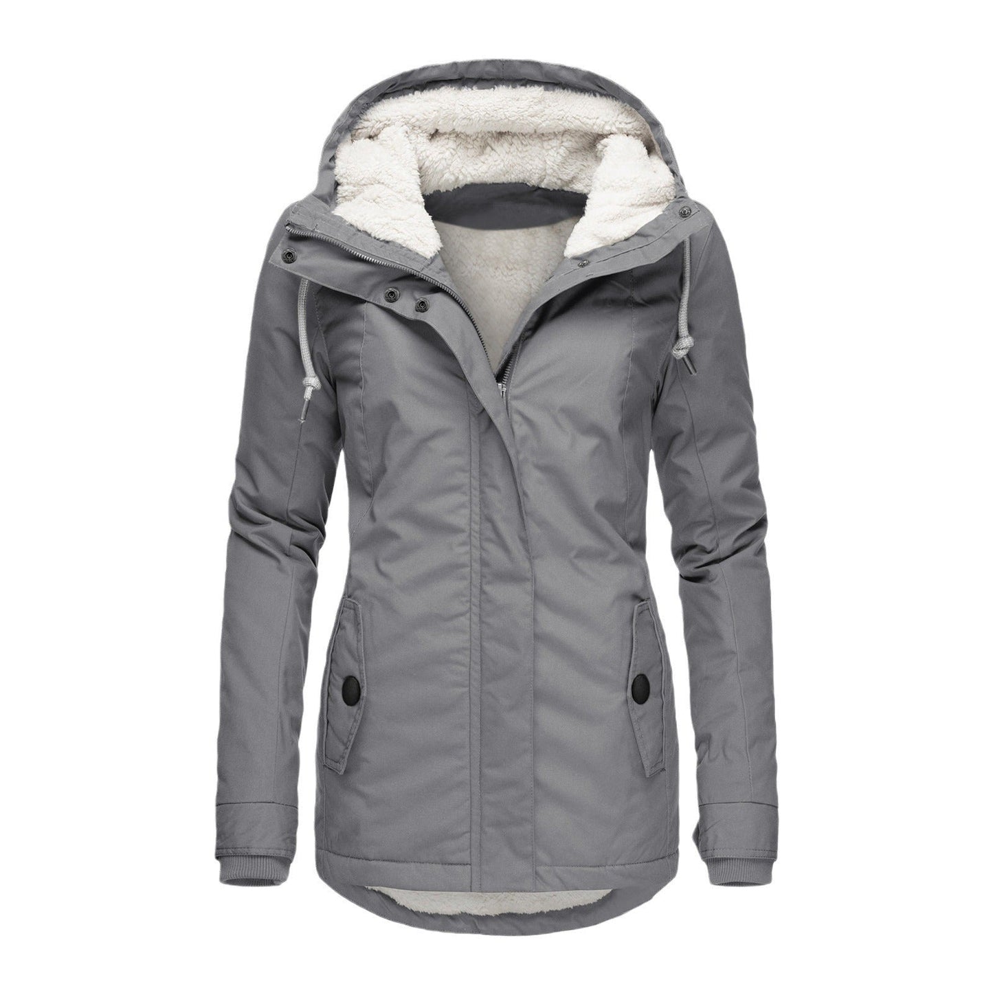 Damen warme Outdoor-Jacke mit kuscheligem Futter Amawinc