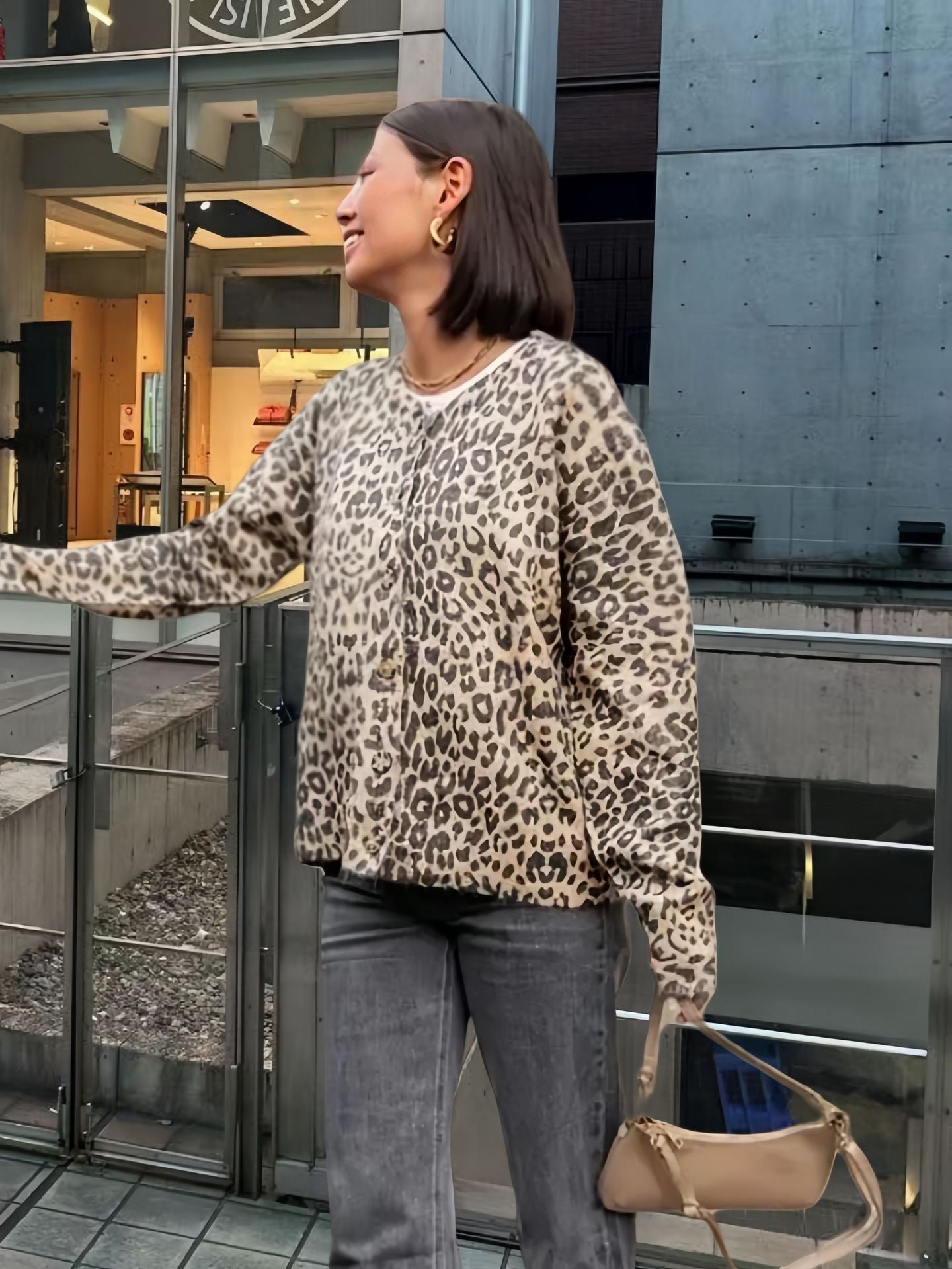 Damen Gemusterter Pullover Amawinc