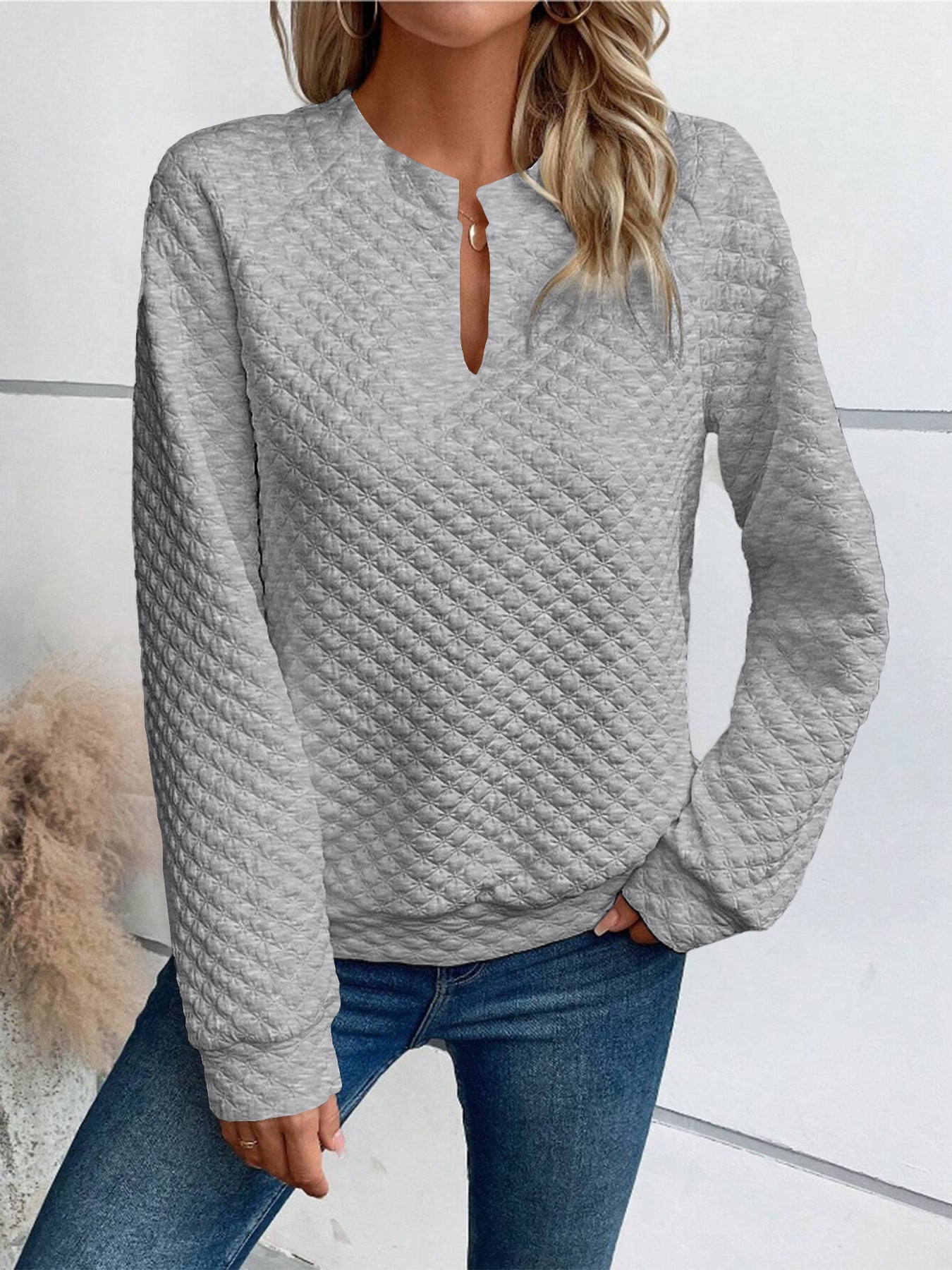 Damen Quilted Pullover Amawinc
