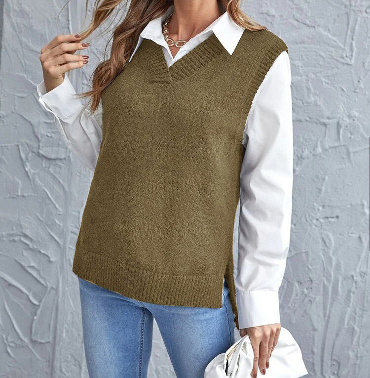 Damen lässiger Layering-Pullover Amawinc