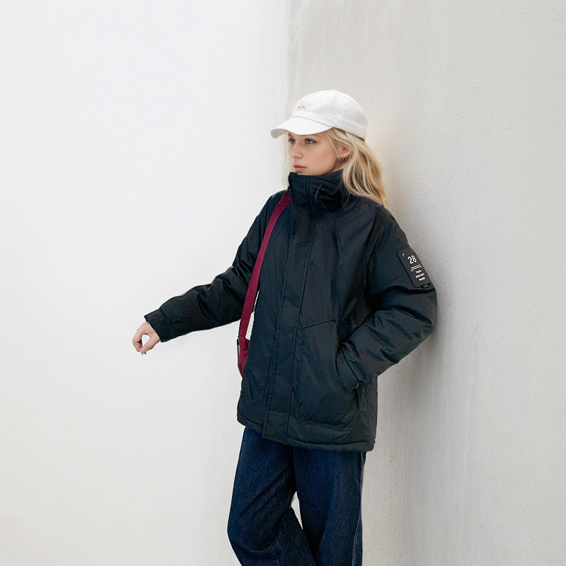 Damen isolierte Funktionsjacke mit hohem Kragen und strategischen Taschen Amawinc