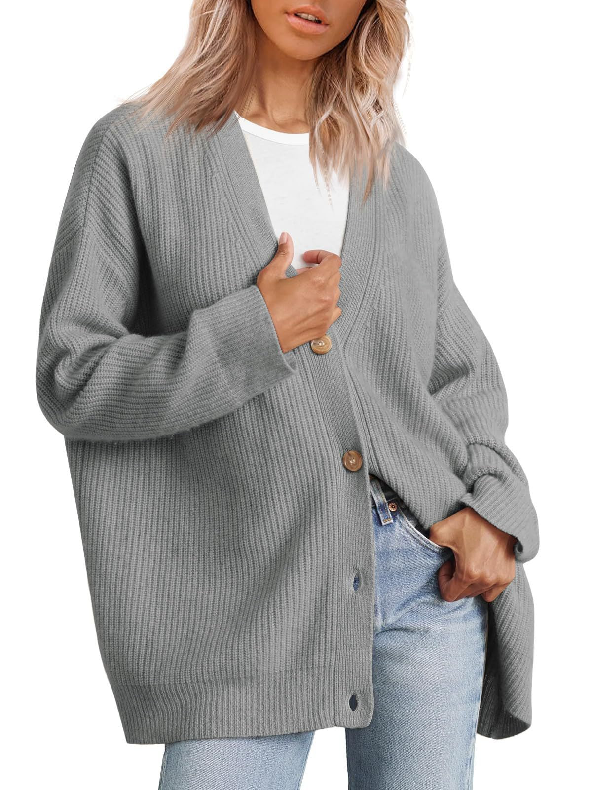 Audrey Cardigan Boutonné Rayé Pour Femme Amawinc Élégance Décontractée Et Confortable