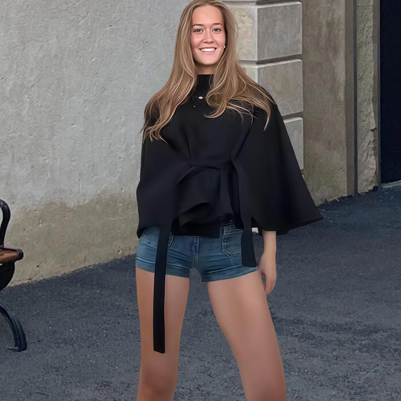 Damen elegante und vielseitige Cape-Jacke Amawinc