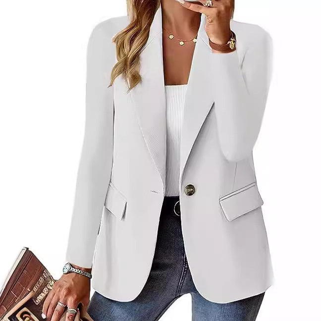 Damen Eleganter Blazer mit strukturiertem Design und praktischen Taschen Amawinc