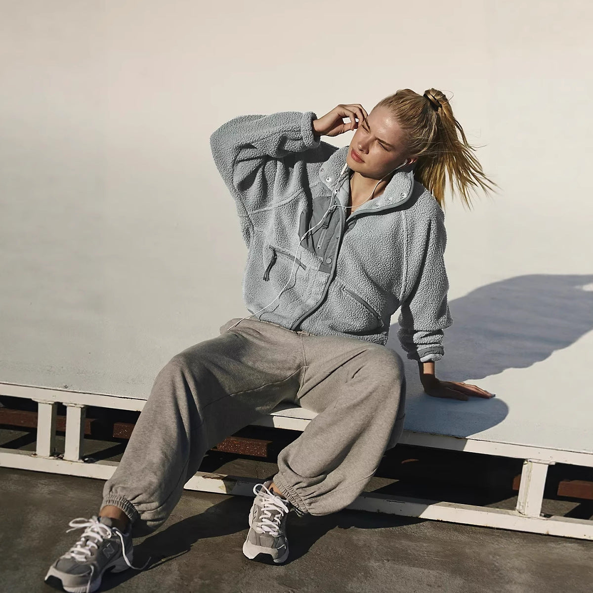 Damen elegante und gemütliche Fleecejacke Amawinc