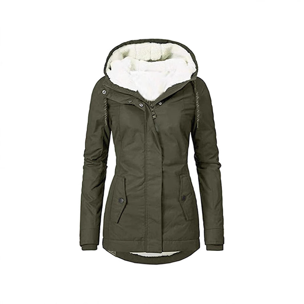 Damen warme Outdoor-Jacke mit kuscheligem Futter Amawinc