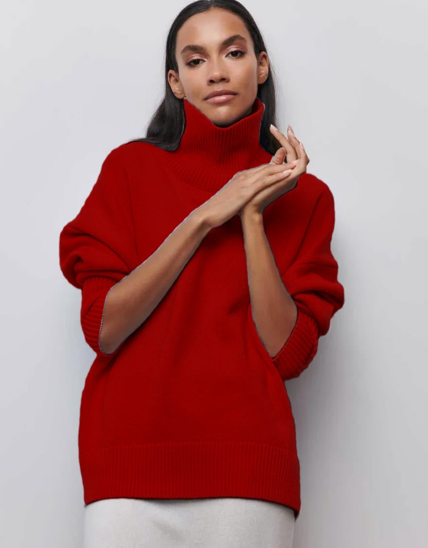 Damen kuscheliger Rollkragenpullover Amawinc