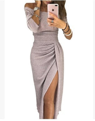 Fudus | Elegantes, unifarbenes, geschnittenes V-Ausschnitt-Kleid