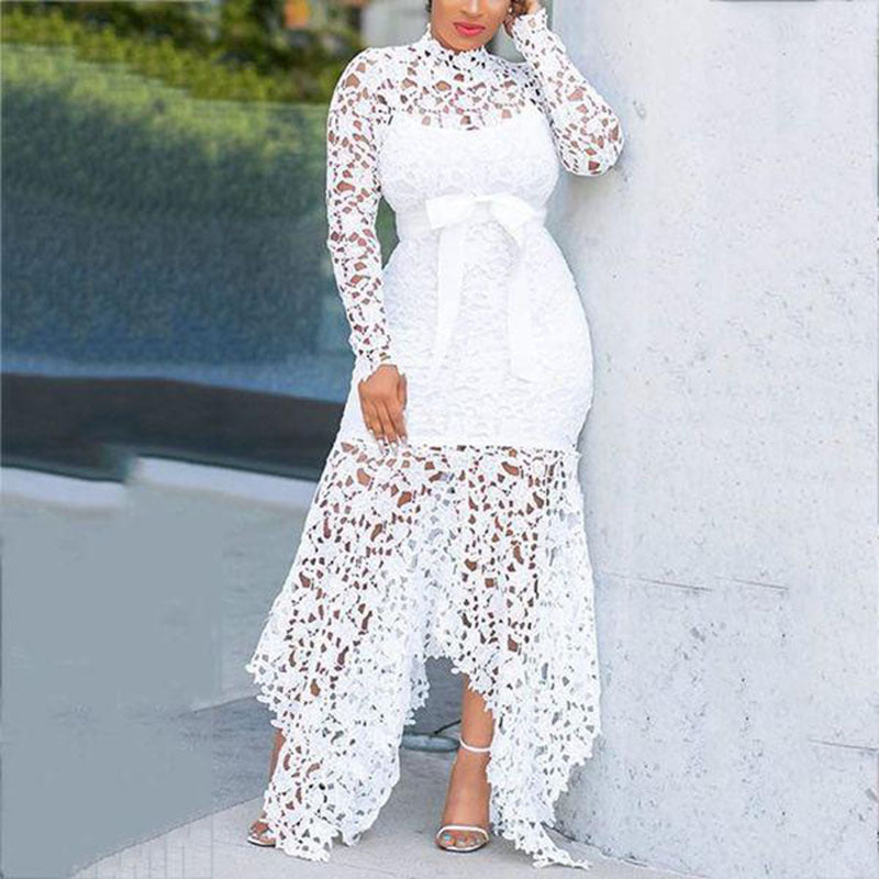 Fudus: Modernes Schleifen-Halter-Asymmetrie-Kleid