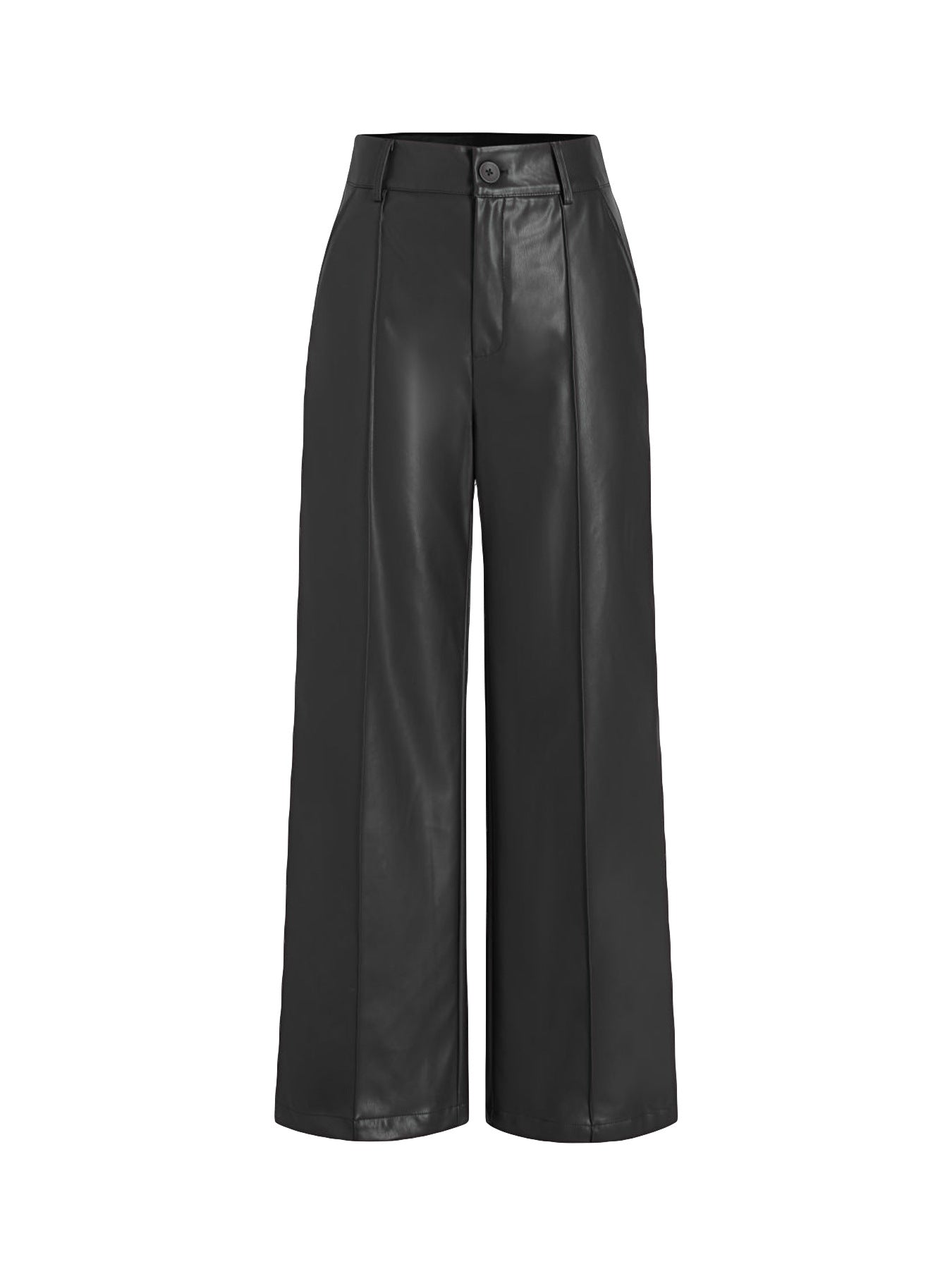 Damen elegante Culotte aus hochwertigem Kunstleder Amawinc